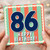 86th Birthday Card, Happy Birthday Retro Striped Card