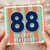 88th Birthday Card, Retro Striped Happy Birthday Card