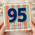 95th Birthday Card, Happy Birthday Retro Striped Design