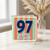 97th Birthday Card, Happy Birthday Retro Stripe Design