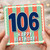 106th Birthday Card, Happy Birthday Card for 106 Year Old