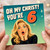 6th Birthday Card, Oh My Christ You’re 6 Funny Retro Style Card