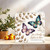 Sister-in-Law Birthday Card - Elegant Butterflies & Leaves Design - For a Lovely Sister-in-Law, Have a Beautiful Day - 145mm x 145mm Square, Includes Kraft Envelope