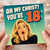 18th Birthday Card, Oh My Christ Funny 18 Birthday Card
