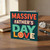Massive Father's Day Love To You Card - Bold Typographic Design with Citrus Detail - Heartfelt Father's Day Card for Dad