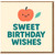 Sweet Birthday Wishes Card - Cute Apple Illustration - Fun Fruit Themed Birthday Greeting Card for Friends, Family, Kids or Adults - Blank Inside