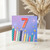 7th Birthday Card, Colourful Candles and Fireworks Design