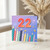 22nd Birthday Card, Bright 22 Birthday Card with Candles and Fireworks