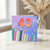 43rd Birthday Card, Colourful Candles and Fireworks Design
