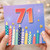 71st Birthday Card, Colourful Candles and Fireworks Design
