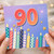 90th Birthday Card, Colourful Fireworks and Candles Celebration Card