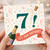 7th Birthday Card, Festive Champagne and Confetti Celebration Card