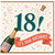 18th Birthday Card, It's Your Birthday Champagne Celebration Design