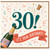 30th Birthday Card, It's Your Birthday Champagne Celebration Card