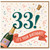 33rd Birthday Card, It’s Your Birthday Champagne Card