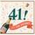 41st Birthday Card, Champagne Celebration Card for Him or Her