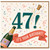 47th Birthday Card, It’s Your Birthday Celebration Card with Champagne and Confetti