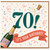70th Birthday Card, Champagne Celebration Card for Him or Her
