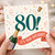 80th Birthday Card, It’s Your Birthday Champagne Celebration Card
