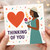 Thinking of You Card - Heart and Flowers Illustration - Support and Encouragement Greeting Card - Blank Inside