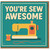 You're Sew Awesome Card - Funny Sewing Thank You Card with Sewing Machine Illustration, Pun for Seamstress, Dressmaker, Quilter or Crafter, Appreciation