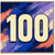 100th Birthday Card, Bold Number 100 Card