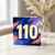 110th Birthday Card, Bold Colour Brush Stroke Design