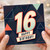 16th Birthday Card, Happy Birthday Geometric Design
