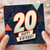20th Birthday Card, Happy 20th Birthday Geometric Design Card