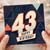 43rd Birthday Card, Bold Geometric Happy Birthday Card