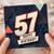 57th Birthday Card, Happy Birthday 57, Geometric Age 57 Birthday Card