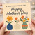 Mother's Day Card - A Wish From Afar to Say Happy Mother's Day, Floral Vases Design, Long-Distance Greeting for Mum
