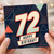 72nd Birthday Card, Happy Birthday 72 Card