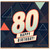 80th Birthday Card, Bold Geometric Happy Birthday Design