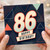 86th Birthday Card, Happy Birthday Card for 86 Year Old, Modern Geometric Design