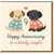 Anniversary Card for Couple - Cute Dogs in Heart Jumpers - Happy Anniversary to a Lovely Couple - Romantic Card for Husband, Wife or Partners