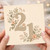 21st Birthday Card, Floral Botanical Design