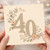 40th Birthday Card, Elegant Floral Forty Card