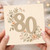 80th Birthday Card, Elegant Floral Number 80 Design