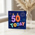 50th Birthday Card, 50 Today Birthday Card with Fireworks Design
