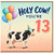 13th Birthday Card, Holy Cow You're 13 Cow Party Design