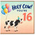 16th Birthday Card, Holy Cow You're 16 Cow Party Card