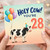 28th Birthday Card, Holy Cow You're 28 Cow Birthday Card