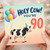 90th Birthday Card, Holy Cow You're 90 Funny Cow Birthday Card