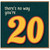 20th Birthday Card, There's No Way You're 20 Funny Age 20 Card