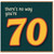 70th Birthday Card