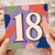 18th Birthday Card, Bold Colourful Abstract Design