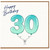 30th Birthday Card, Happy Birthday 30 Balloon Design Card