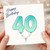 40th Birthday Card, Happy Birthday 40 Balloon Design Card