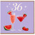 36th Birthday Card, Watermelon and Strawberry Cocktail Design